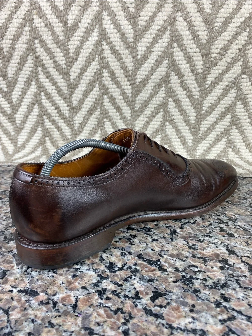 Allen Edmonds Brown Leather Wingtip Derby Shoes
